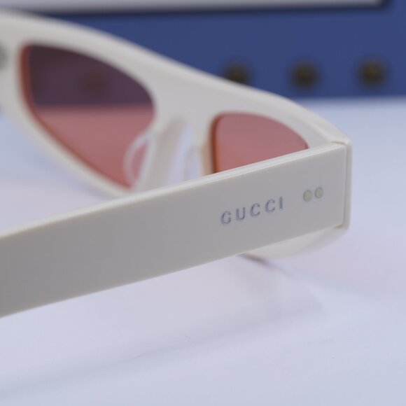 Final Price! Gucci GG1634S 005 Ivory/Red Sunglasses - Picture 9 of 11